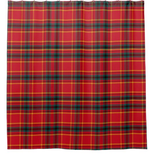 Weihnachts-Tartan Kariert Duschvorhang (Vorderseite)