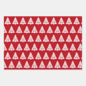 Weihnachts-Tartan-Kariert mit Baum Geschenkpapier Set (Vorderseite 2)