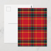 Weihnachts-Tartan Kariert Postkarte (Vorne/Hinten)