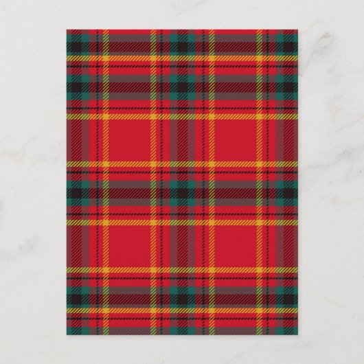 Weihnachts-Tartan Kariert Postkarte (Vorderseite)