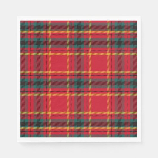 Weihnachts-Tartan Kariert Serviette (Vorderseite)