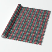 Weihnachts-Tartan-Kariertes Rot- und Grünpapier Geschenkpapier (Ungerollt)