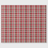 Weihnachts-Tartan-Karode in Rot, Grün, Blush... Geschenkpapier (Flach)