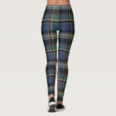 Weihnachts-Tartan Navy Blau Grün ID1141B Leggings (Rückseite)