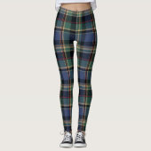 Weihnachts-Tartan Navy Blau Grün ID1141B Leggings (Vorderseite)