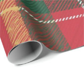 Weihnachts-Tartan Rot und Grün  Geschenkpapier (Rolleneckpunkt)