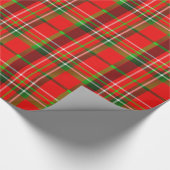 Weihnachts-Tartan-Urlaubsmuster Geschenkpapier (Ecke)