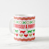 Weihnachts-Tasse 11 oz. "Cat Tasse Furry Christmas (Vorderseite Links)