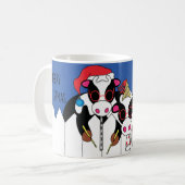 Weihnachts-Tasse 11 oz. "Happy Moo Year" Kaffeetasse (Vorderseite Links)