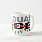 Weihnachts-Tasse 11 oz. "Naughty select Nice" Kaffeetasse (VorderseiteRechts)