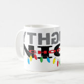 Weihnachts-Tasse 11 oz. "Naughty select Nice" Kaffeetasse (Vorderseite Links)