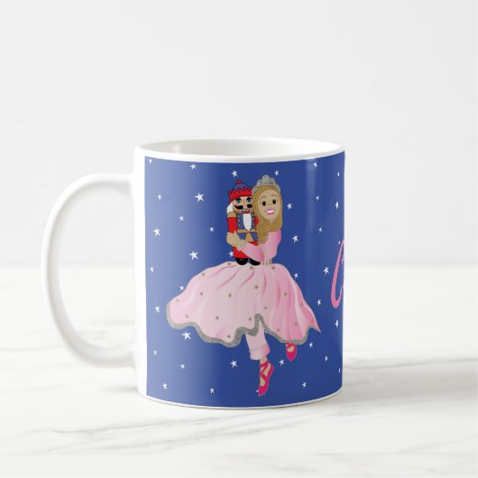 Weihnachts-Tasse 11 oz. Nutcracker Ballerina Stars Kaffeetasse (Links)