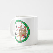 Weihnachts-Tasse 11 oz. Reindeer personalisieren Tasse (Vorderseite Links)