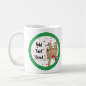 Weihnachts-Tasse 11 oz. Reindeer personalisieren Tasse (Links)