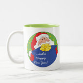 Weihnachts-Tasse 11 oz. Santa Claus Personalize Zweifarbige Tasse (Links)