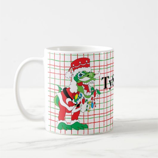 Weihnachts-Tasse 11 oz. "TySANTAsaurus Rex" Kaffeetasse (Links)