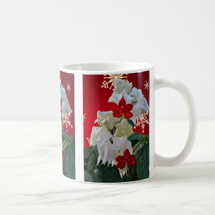 Weihnachts-Tasse auf dem Weißen & Roten Fuschia Kaffeetasse