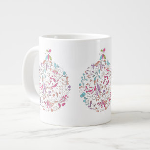 Weihnachts-Tasse, Blumenmuster-Design Jumbo-Tasse