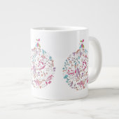 Weihnachts-Tasse, Blumenmuster-Design Jumbo-Tasse (Vorderseite Rechts)