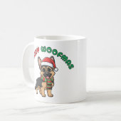 Weihnachts-Tasse des Deutschen Hirten: Frohe Weihn Kaffeetasse (Vorderseite Links)