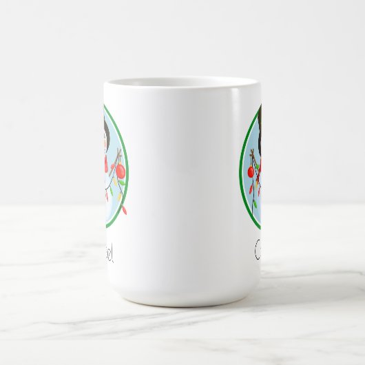 Weihnachts-Tasse des Schneemanns: Sippe im Urlaub Kaffeetasse (Mittel)