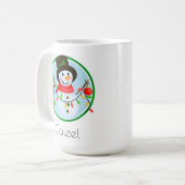 Weihnachts-Tasse des Schneemanns: Sippe im Urlaub Kaffeetasse (Vorderseite Links)