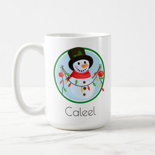 Weihnachts-Tasse des Schneemanns: Sippe im Urlaub Kaffeetasse (Links)