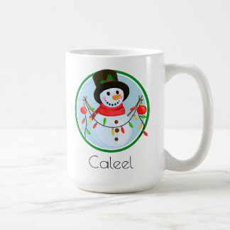 Weihnachts-Tasse des Schneemanns: Sippe im Urlaub Kaffeetasse