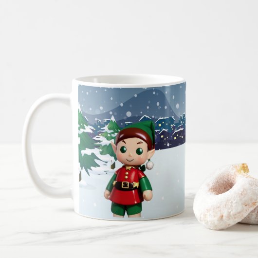 Weihnachts-Tasse des Weihnachtsmanns Kaffeetasse (Mit Donut)