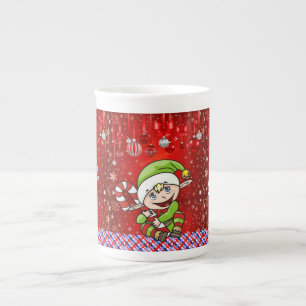 Weihnachts-Tasse, Elf Porzellantasse