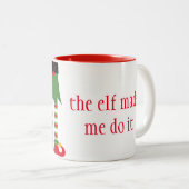 Weihnachts-Tasse-Elf Zweifarbige Tasse (VorderseiteRechts)