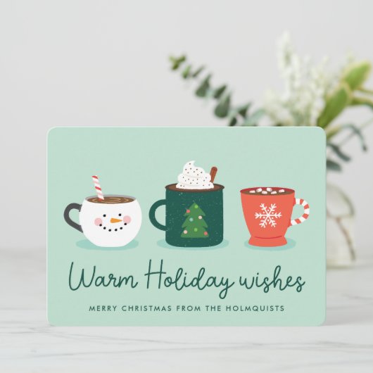 Weihnachts-Tasse Feiertagskarte (Stehend Vorderseite)