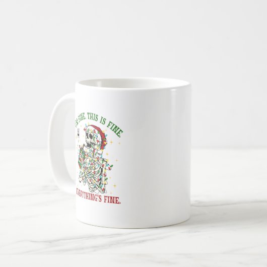 Weihnachts-Tasse Funny Quote Geschenk Kaffee Hot C Kaffeetasse (Vorderseite Links)