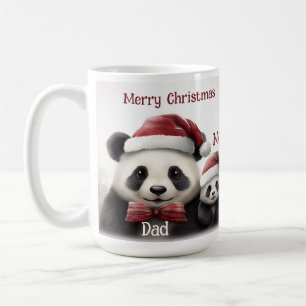 Weihnachts-Tasse für Kinder - "Vater" & "Me" Panda Kaffeetasse