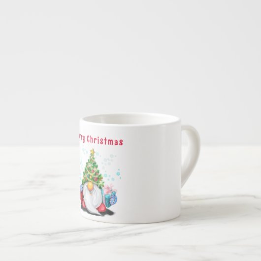 Weihnachts-Tasse-Genom mit Weihnachtsbaumhut Espressotasse (Vorderseite Rechts)