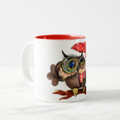 Weihnachts-Tasse Geschenk Babyschale mit Geschenke Zweifarbige Tasse (Vorderseite Links)