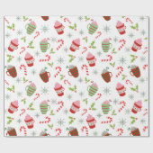 Weihnachts-Tasse Geschenkpapier (Flach)