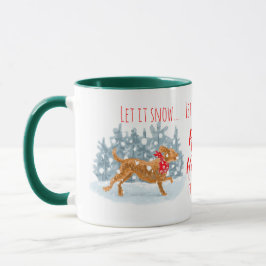 Weihnachts-Tasse goldenes Doodfun-Brauch Tasse