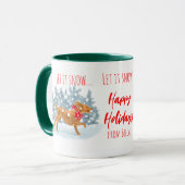 Weihnachts-Tasse goldenes Doodfun-Brauch Tasse (Vorderseite Links)