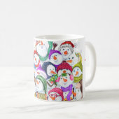 Weihnachts-Tasse Happy Snowmans Geschenk Kaffeetasse (VorderseiteRechts)