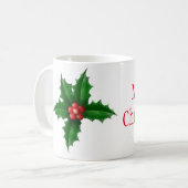 Weihnachts-Tasse-Holly Kaffeetasse (Vorderseite Links)