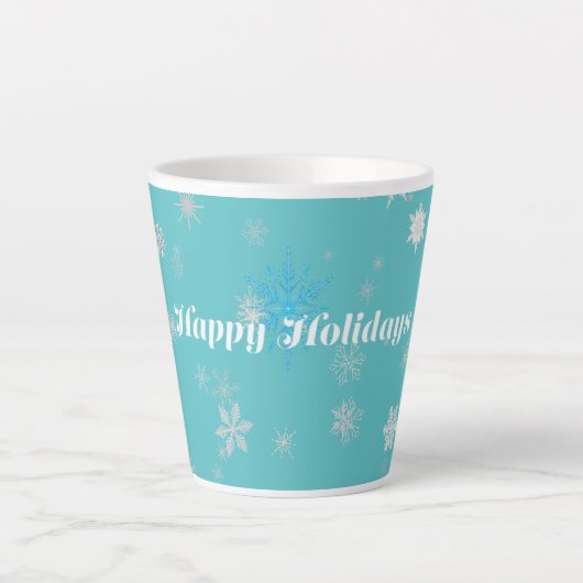 Weihnachts-Tasse in Blau und Weiß Milchtasse (Vorderseite)