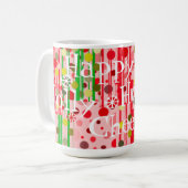 Weihnachts-Tasse - Jolly Happy Holiday Cheers Kaffeetasse (Vorderseite Links)