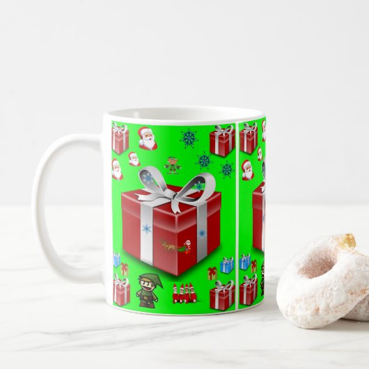 Weihnachts-Tasse Kaffeetasse (Mit Donut)