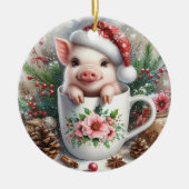 Weihnachts-Tasse Keramik Ornament (Vorne)