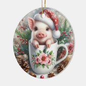 Weihnachts-Tasse Keramik Ornament (Links)