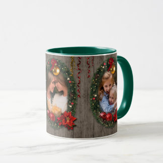 Weihnachts-Tasse mit 3 Ihrer Fotos 🎄 Tasse