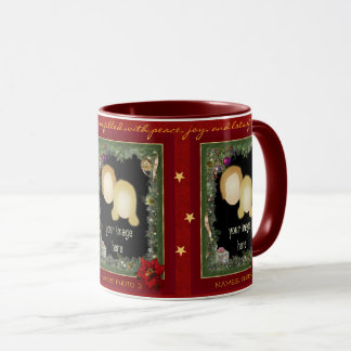 Weihnachts-Tasse mit 3 Ihrer Fotos Tasse