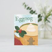 Weihnachts-Tasse mit Eggnog Feiertagspostkarte (Stehend Vorderseite)