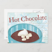 Weihnachts-Tasse mit heißer Schokolade Feiertagspostkarte (Vorne/Hinten)